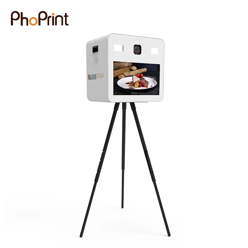 प्रिंटर के साथ उच्च रिज़ॉल्यूशन डीएसएलआर कैमरा हल्के वजन का विंटेज डीएसएलआर फोटो बूथ कियोस्क