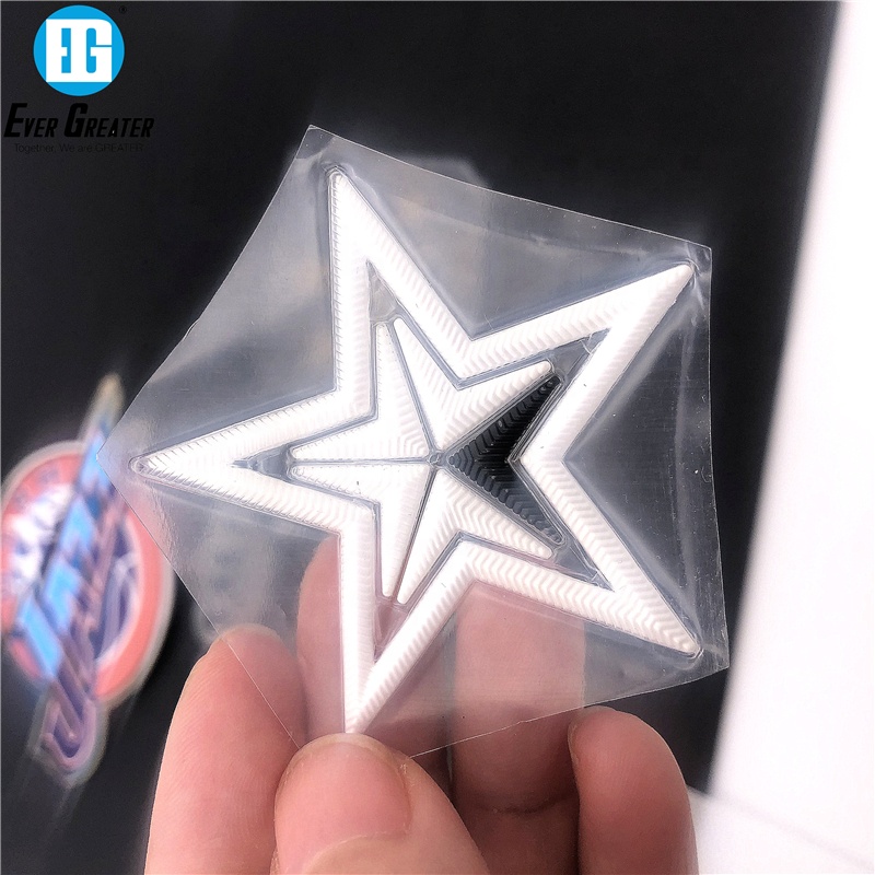 Custom High Quality 3D Silicone Heat Transfer Emboss Logo For Tshirt With 25 Years Experience And ISO Cert