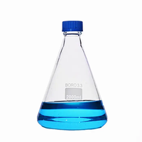 Perlengkapan Laboratorium Kaca 24/40 45/50 Sambungan Gerinda 5000 ml Botol Erlenmeyer Kaca Borosilikat
