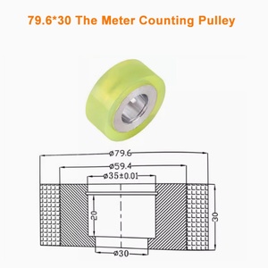 Poulie de comptage de mètres à courroie plate en aluminium enduit de PU Sen Guang, certifiée OEM ISO 9001, HRC70, 79.6x30 et 90x40 pour machine d'extrusion - Product Image 3