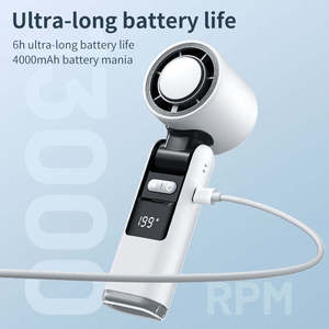 พัดลมพกพาแบบพับได้รุ่นใหม่ไร้ใบพัดขนาดเล็กแบบชาร์จไฟได้ - Product Image 4