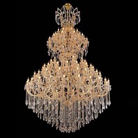 Lustre en cristal Maria Theresa de luxe pour hôtel, villa, escalier, décoration de mariage, avec bougies