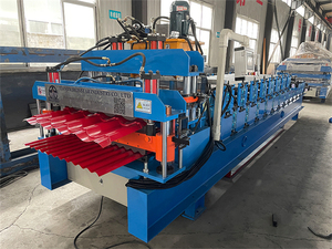 Sırlı çini çinko çatı levhası yapma makinesi çift katmanlı rulo şekillendirme makinesi - Product Image 2