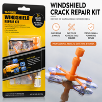 Kit de réparation de pare-brise DIY pour la réparation des fissures et des éclats de vitres de voiture, outil de réparation rapide en 20 minutes avec injecteur de résine