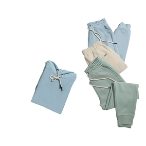 Unisex 360GSM 100% pantalones de chándal de algodón transpirable peso pesado Jogger logotipo personalizado impresión venta al por mayor conjunto dos chándales de peso pesado - Product Image 2