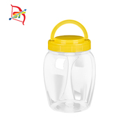Bocaux cylindriques transparents en PET de qualité alimentaire, vides, de 83 oz, 103 oz, 126 oz, 200 oz, pour la cuisson et les bonbons, avec couvercles à vis sérigraphiés
