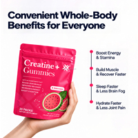Gummies de Créatine Pastèque pour Femmes, 90 Unités, Gummies de Créatine Monohydrate pour Femmes, Complément pour la Force Musculaire Maigre, Usine OEM