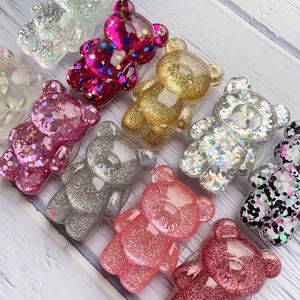 High Quality Cute Bling Sparkle Glitters Bear Mobile Phone <strong>Holder</strong> <strong>Expanding</strong> Mobile Phone Stand Grip Socket - Product Image 2