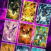 Vente en gros de figurines d'anime, cartes à collectionner surprise, Eif Baby Sharp Claw Sky Acrylic Art Board, boîte de boosters Pokémon, jeux de société