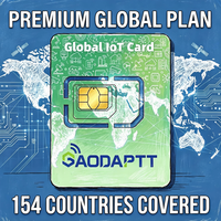 Tarjeta SIM IOT GaodaPTT Premium Plan 4G para Walkie Talkie PoC, Radio Bidireccional, Conmutación Automática de Red, Conexión Global