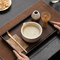 Vente en gros d'accessoires pour matcha personnalisés avec logo, outils en céramique émaillée flambrée, bol à matcha, fouet à matcha, ensembles de cadeaux