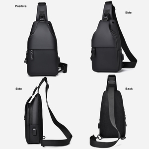 <span class=keywords><strong>Sac</strong></span> <span class=keywords><strong>Banane</strong></span> de Poitrine en Bandoulière pour Hommes, en Cuir PU, avec Logo Personnalisé, Intelligent et Décontracté, Idéal pour les Voyages - Product Image 6