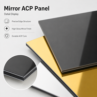 Panneau composite en aluminium de 4 mm, taille personnalisée pour mur-rideau et façade d'hôtel avec miroir