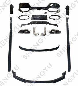 Para <span class=keywords><strong>BMW</strong></span> <span class=keywords><strong>2023</strong></span> 7S G70 a M760 modelo de Guerrero Negro, los sistemas de carrocería incluyen labio delantero difusor trasero tubos de cola faldones laterales alerón - Product Image 2