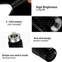 Zorro Tactical EDC – stylo torche LED en acier inoxydable, batterie AA, Mini lampe torche portable pour le camping, multifonctionnelle, portée du faisceau de 100 à 200m
