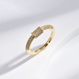 custom plata 925 sterling <b>silver</b> knot <b>adjustable</b> couple <b>ring</b> hip hop wedding irregular 14k 18k gold plated cross finger <b>rings</b> - Product Image 2