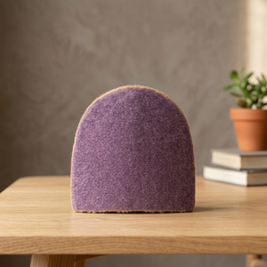 Bonnet en laine violette, couleur unie, tricoté à la main, unisexe, pour adulte, décontracté, chaud pour l'hiver, 56-58CM - Product Image 3