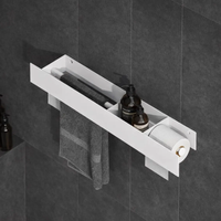 Étagères de rangement minimalistes pour cuisine et salle de bain, étagère en métal, barre porte-serviettes et porte-papier toilette, organisateur mural, décoration intérieure