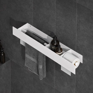 Étagères de rangement minimalistes pour cuisine et salle de bain, étagère en métal, barre porte-serviettes et porte-papier <span class=keywords><strong>toilette</strong></span>, organisateur mural, décoration intérieure - Product Image 2