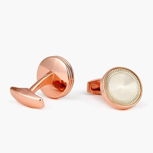 Boutons de manchette pour hommes, boutons de manchette classiques ronds de haute qualité, or rose gris, chemise élégante, boutons de manchette pour hommes - Product Image 3