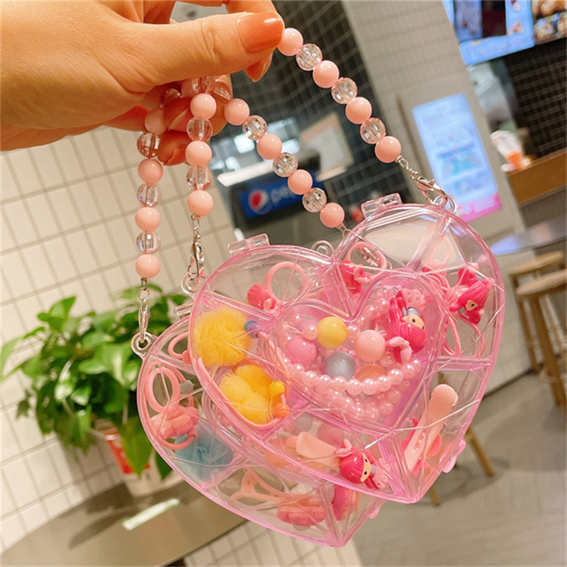 Оптовая продажа, Подарочная коробка для ювелирных изделий для девочек, ожерелье, кольцо, заколка для волос, набор колец для волос, милая мультяшная портативная Подарочная коробка из ПВХ, подарки на день рождения