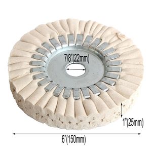 Rueda pulidora de vías respiratorias de algodón de 6 "150*22 Mm rueda de pulido de tela cosida en espiral de algodón de alta resistencia para el cuidado del coche - Product Image 5