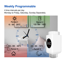Vente chaude Chauffage Wifi Thermostat de Rétro-Éclairage Réglable Radiateur Valve Thermostat avec Smart Life Tuya Zigbee Thermostat