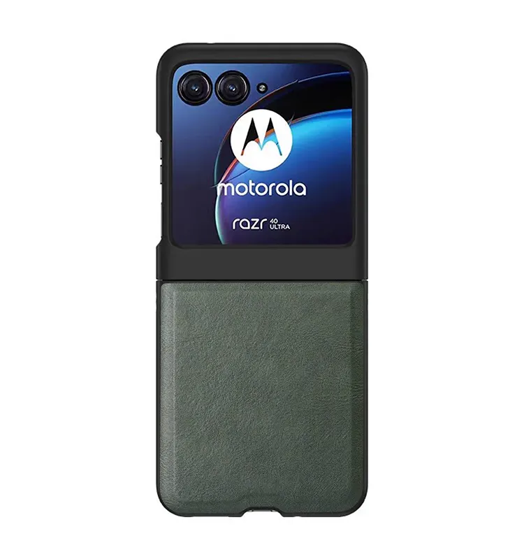 Katlanır koruma sert telefon kapak Motorola Moto Razr Ultra için darbeye deri kılıfları