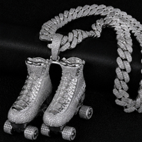Oferta Especial: Colgante de Plata de Ley 925 Personalizado con Moissanita, Estilo Hip Hop, Diseño de Zapato 3D con Incrustaciones de Diamantes, para Hombre, Joyería Urbana, Venta al por Mayor