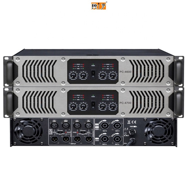 PC Series Professional 4 Channel Power Amplifier 600w Powerful High Power Amplifier for Ktv Outdoor Concert