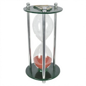 Sablier vert irlandais, sablier rouge, sablier, article de collection, cadeau, pique-nique, voyages, cadeau nautique, sablier antique, 15 minutes - Product Image 1