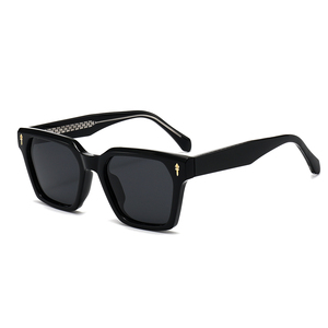 Full Rim Rectangle <b>Sunglasses</b> UV400 Protection Black <b>Frame</b> Unisex Adult Sun Protection - Product Image 1