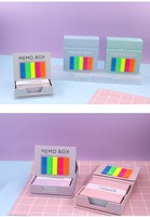 Boîte de bloc-notes de rangement de haute qualité avec notes autocollantes colorées pour étudiants/commis de bureau/enseignant/personnel papeterie cadeau quotidien Ues