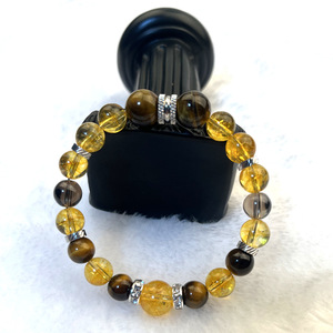 Venta al por mayor tendencia Original amarillo Ojo de Tigre citrino con cuentas Vintage religioso geométrico regalo de <span class=keywords><strong>boda</strong></span> pulsera <span class=keywords><strong>para</strong></span> parejas hombres mujeres - Product Image 1
