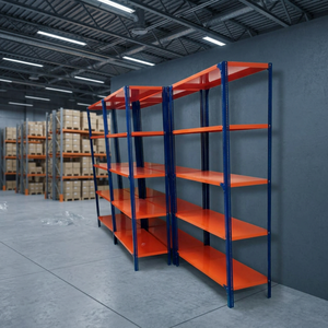 Aluminum Metal Integrated Combinable Adjustable 3-Layer Blue Ceiling Mount Storage Rack <b>Pallet</b> Support <b>Bar</b> Electrostatic Powder - Product Image 1