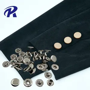 Decorative Accessories Logo Designer Round Press Shirt Bag Cloth Brass Cover Custom Metal Snap Buttons For Clothes