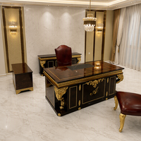 Fabricant de meubles sur mesure Poste de travail en bois massif de style antique Mobilier de bureau Ensemble complet