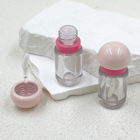 Tube de gloss à lèvres en forme de champignon 5g, flacon liquide de contouring vide, design transparent, flacon en plastique, matériau d'emballage