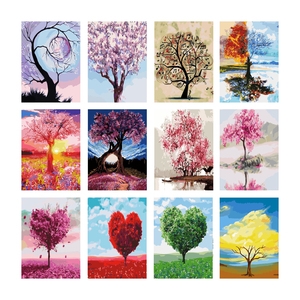 Sơn theo số cho người lớn trẻ em DIY handpainted sơn dầu bức Tranh phong cảnh hình ảnh cây sơn trang trí nhà tùy chỉnh hình ảnh - Product Image 2