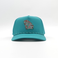 Casquette de sport BSCI personnalisée à 5 panneaux avec logo brodé 3D, séchage rapide, style papa, pour le golf, en polyester, à visière incurvée, avec cordon