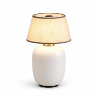 Lampe de table en céramique bordeaux moderne avec abat-jour en tissu tressé crème pour chambre à coucher, chevet, salon, bureau, hôtel, suite d'hôtes, café