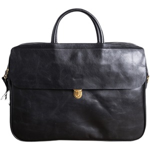 Maletín de Cuero Genuino para Hombre, Bolsa de Negocios Negra, Duradera, para el Trabajo y Viajes, con Compartimento para Portátil - Product Image 5