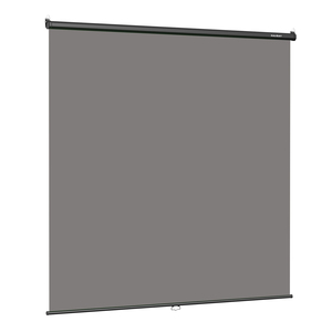 RAUBAY Retractable Pull Down Gray Screen Backdrop-Wrinkle Resistant Anti-Glare Polyester 78.7" X 86.6" Collapsible Background - Product Image 1