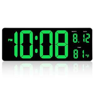 Grande horloge murale numérique de 15.5 pouces avec grand affichage des <span class=keywords><strong>chiffres</strong></span> à LED Jumbo - Product Image 4