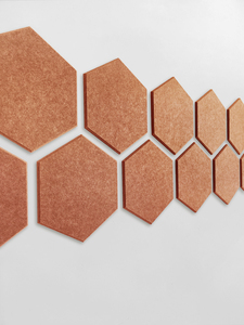 Tuiles acoustiques hexagonales modernes à assembler soi-même |   Panneau insonorisant écologique en feutre PET à NRC élevé 0,85, 30x30cm, pour salle de sport, bureau, jeux vidéo - Product Image 4