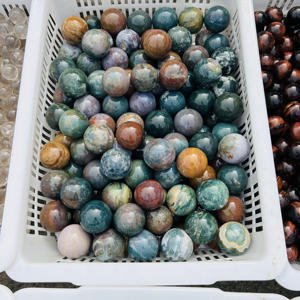 Wholesale High Quality <strong>Ocean</strong> <strong>jasper</strong> Sphere Healing Crystal Quartz Ball Folk Crafts for Home Decoration - Product Image 5