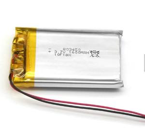 Rechargeable high capacity lithium Li-Po battery 803450 3,7 V 1600mAh Polymer battery for GPs - Product Image 1