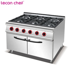 Equipo de Cocina Comercial para Restaurantes, Cocina Eléctrica/a Gas de Seis Placas Calientes, Horno de Acero Inoxidable, Niveles de Potencia Ajustables - Product Image 4