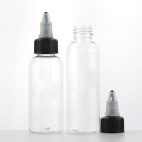 Bouteilles en plastique PET transparentes en vrac faciles à presser pour huile capillaire, 1,5 oz, 4 oz, 10 ml, 80 ml, 100 ml, 120 ml