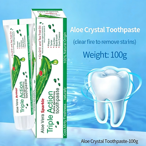OEM Dentifrice d'essence végétale cristal d'aloe vera personnalisé rafraîchissant à base de plantes pour la <span class=keywords><strong>protection</strong></span> des gencives Stock transfrontalier à usage domestique - Product Image 5